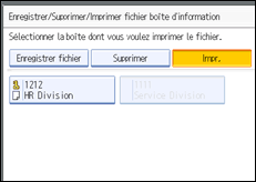 Illustration de l'écran du panneau de commande