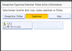 Illustration de l'écran du panneau de commande