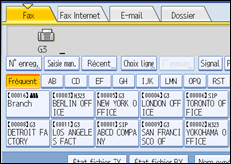 Illustration de l'écran du panneau de commande