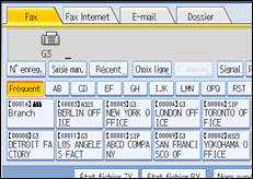 Illustration de l'écran du panneau de commande