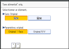 Illustration de l'écran du panneau de commande