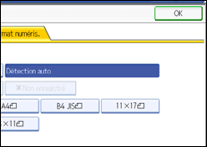 Illustration de l'écran du panneau de commande