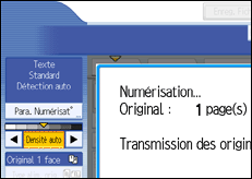 Illustration de l'écran du panneau de commande