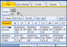 Illustration de l'écran du panneau de commande
