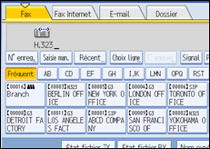 Illustration de l'écran du panneau de commande