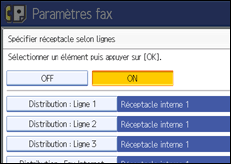 Illustration de l'écran du panneau de commande