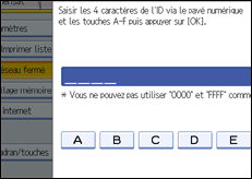 Illustration de l'écran du panneau de commande