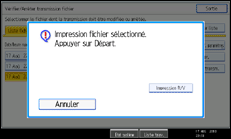 Illustration de l'écran du panneau de commande