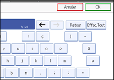 Illustration de l'écran du panneau de commande