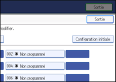 Illustration de l'écran du panneau de commande