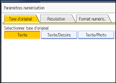 Illustration de l'écran du panneau de commande