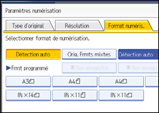 Illustration de l'écran du panneau de commande