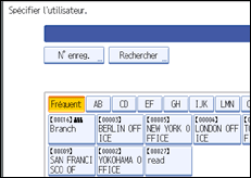 Illustration de l'écran du panneau de commande