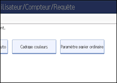 Illustration de l'écran du panneau de commande