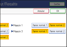 Illustration de l'écran du panneau de commande
