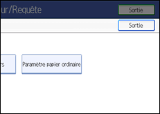 Illustration de l'écran du panneau de commande