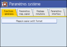 Illustration de l'écran du panneau de commande