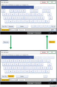 Illustration des touches