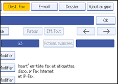 Illustration de l'écran du panneau de commande