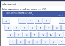 Illustration de l'écran du panneau de commande