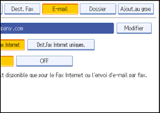 Illustration de l'écran du panneau de commande