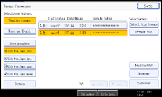 Illustration de l'écran du panneau de commande