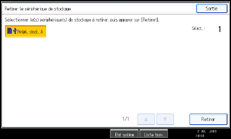 Illustration de l'écran du panneau de commande