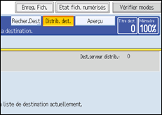 Illustration de l'écran du panneau de commande