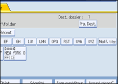 Illustration de l'écran du panneau de commande