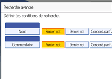 Illustration de l'écran du panneau de commande