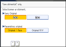 Illustration de l'écran du panneau de commande