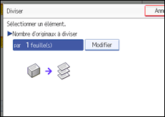 Illustration de l'écran du panneau de commande