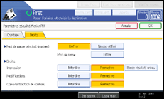 Illustration de l'écran du panneau de commande
