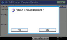 Illustration de l'écran du panneau de commande