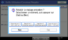 Illustration de l'écran du panneau de commande