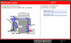 Illustration de l'écran du panneau de commande