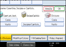Illustrazione schermata pannello di controllo