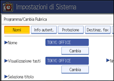 Illustrazione schermata pannello di controllo