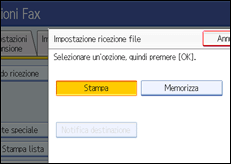 Illustrazione schermata pannello di controllo