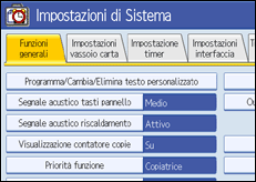 Illustrazione schermata pannello di controllo