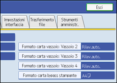 Illustrazione schermata pannello di controllo