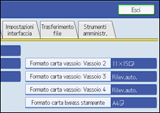 Illustrazione schermata pannello di controllo