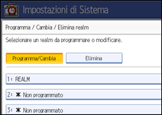 Illustrazione schermata pannello di controllo