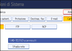 Illustrazione schermata pannello di controllo