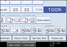 Ilustracja ekranu panela operacyjnego