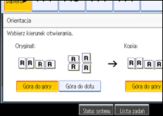 Ilustracja ekranu panela operacyjnego