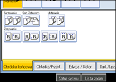 Ilustracja ekranu panela operacyjnego