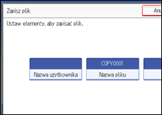 Ilustracja ekranu panela operacyjnego