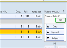 Ilustracja ekranu panela operacyjnego