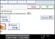 Ilustracja ekranu panela operacyjnego